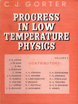 cover image of Progress in Low Temperature Physics
